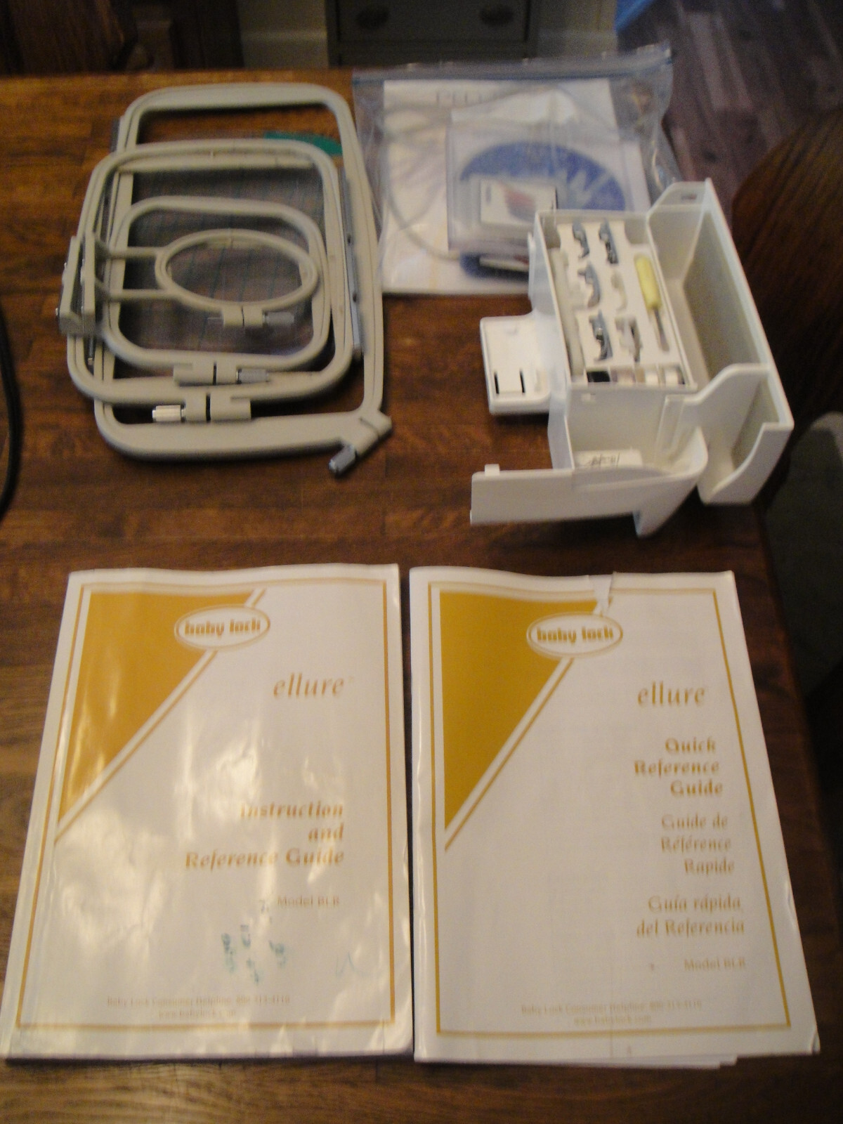 Baby Lock Ellure Sewing and Embroidery Machine including hoops, soft