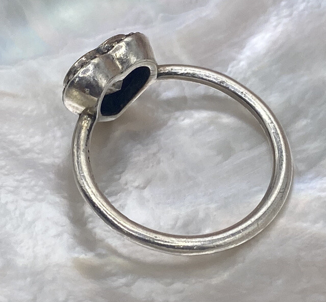 Pandora Sterling Silver Sparkling Love Heart CZ Ring Size 7