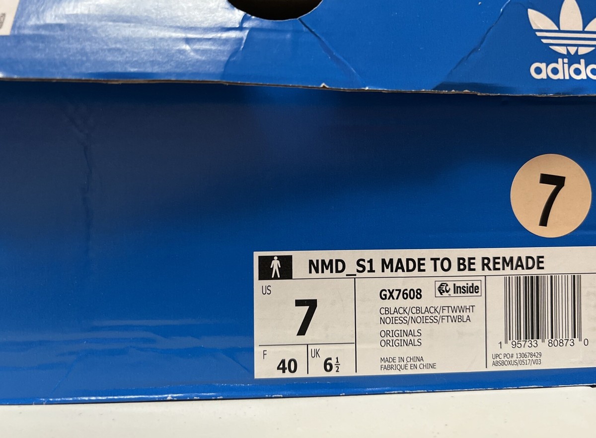 adidas Originals NMD_S1 Made To Be Remade 'Black' GX7608 Size 7 | eBay