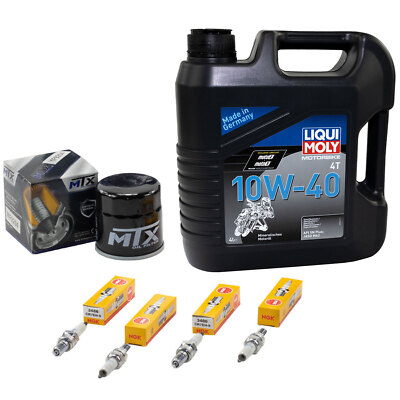 Inspektion Öl Set für Honda ST 1300 SC51 ST1300 2002-2017 4L Ölfilter Zündkerzen