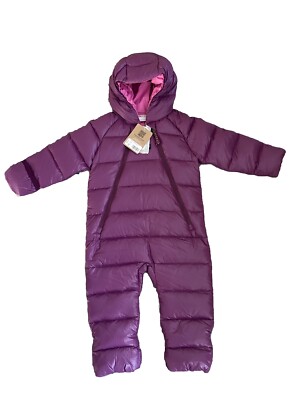 NWT Patagonia Infant Hi-Loft Down Sweater Bunting Snowsuit 6-12 Months Plum