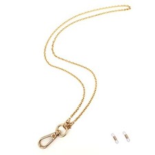 Lanyards for ID Badges Necklace Chain Lanyard for Keys Gold Stainless Steel I...