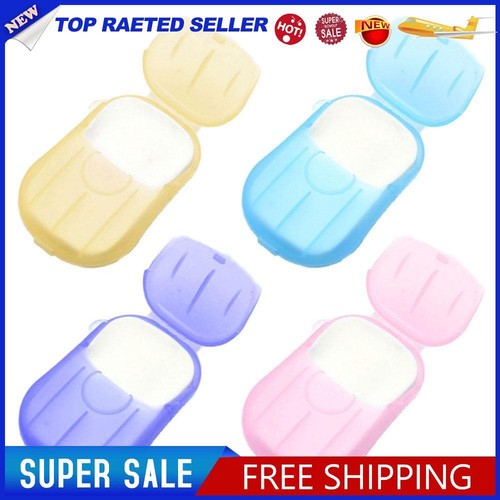 20pcs/Box Disposable Soap Papers Portable Travel Hand Washing Scented Slice