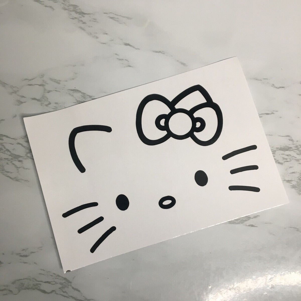 Hello Kitty Head Cartoon - Sticker Graphic - Auto, Wall, Laptop, Cell,  Truck Sticker for Windows, Cars, Trucks