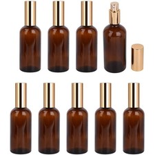 Reusable Amber Glass Spray Bottles - 9 Pack, 100ml Fine Mist for Essential Oils