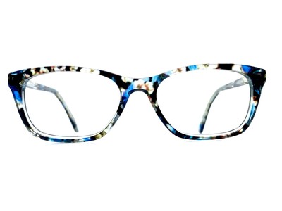 Bebe Blue Black Cat Eye Glasses Scarlet BB5145 400 Blue Floral 53 17 135