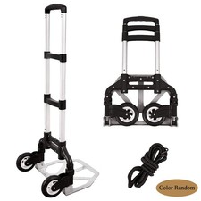 176lbs Folding Hand Truck Dolly Cart Wheeled Luggage Moving Trucks  Bungee Cord