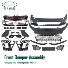 Front Bumper Cover Kit Fit 2015-2017 Volkswagen VW Golf MK7 GTI Style Unpainted