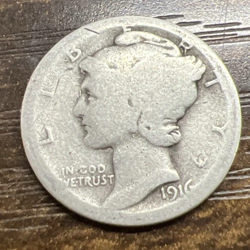 1916 MERCURY SILVER DIME ACTUAL COIN Get More Today & Save Shop Here Buy Here