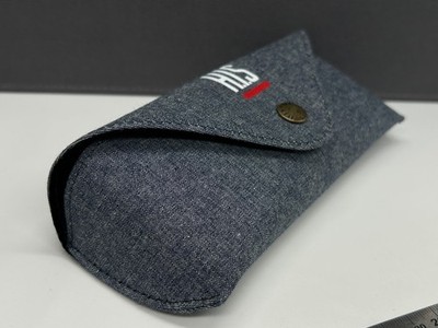 HIS Brillenetui semi Hartschale Sonnenbrille Jeans Demin Grau