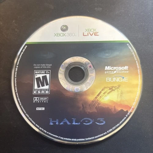 Halo 3 Platinum Hits (MicroSoft Xbox 360, 2007) Disc Only, Tested, Working