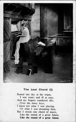 Postcard  RPPC The Lost Chord- Sir Arthur Sullivan, Adelaide Anne Procter A14
