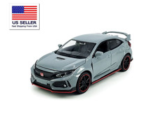 Htf Gray Honda Civic Type R New 6 Inch Diecast Car Model W Sound Light Gift