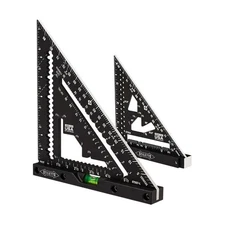 Stiletto Rafter Square Set 4.5" & 7" Carpenter Level Trim Anodized Laser Etch