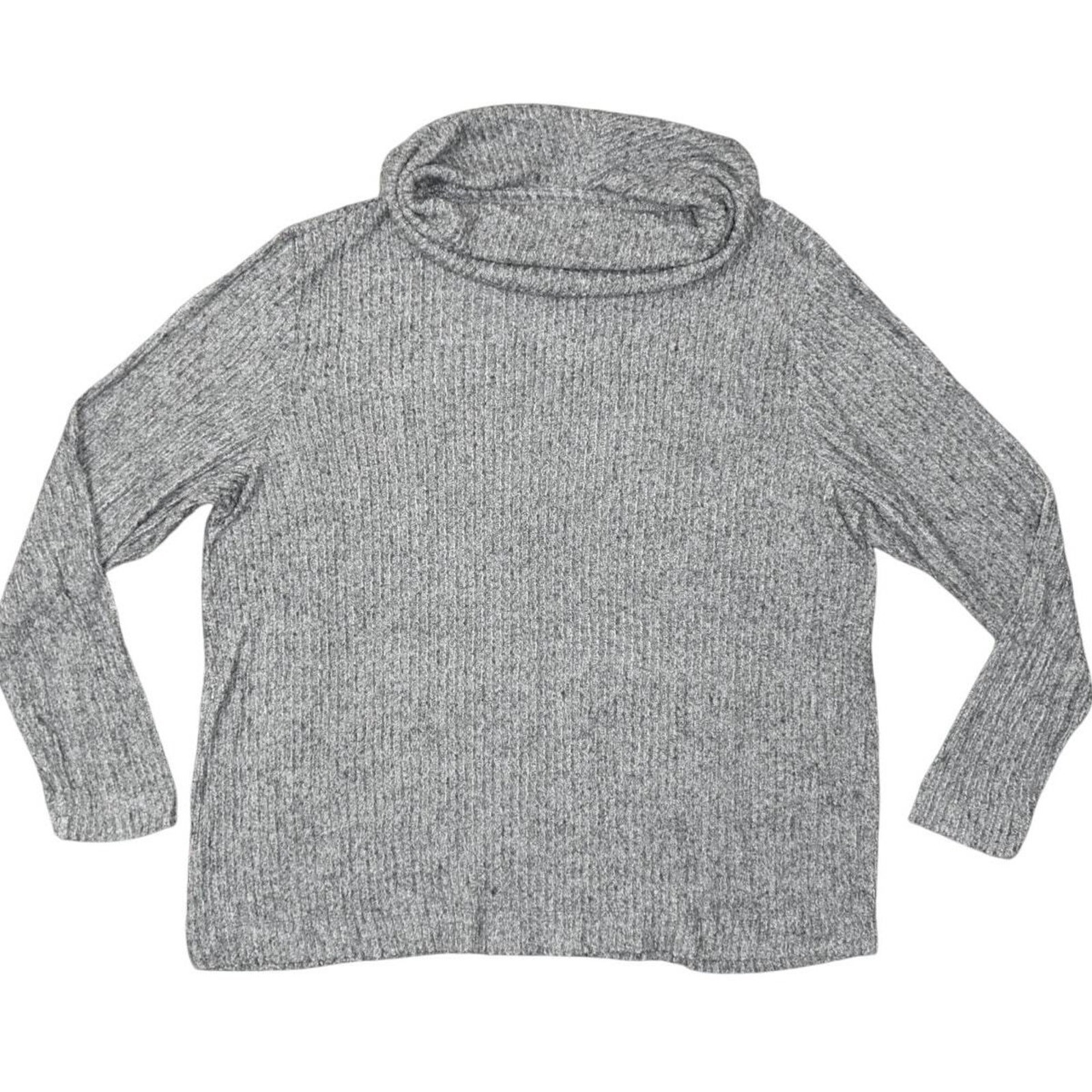 Loft Gray Solid Turtleneck Pullover Sweater Size … - image 1
