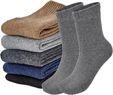 5 Pairs Men  s Thermal Winter Socks   Thick Warm Hiking Socks