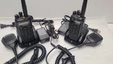 Lot of 2 Motorola XPR6580 2 Way Radio Walkie Talkie with Battery-Mic-Charger