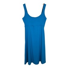 FIG Size Small Ocean Dress Sleeveless Athleisure Casual Comfortable Blue Stretch