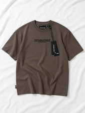 Essentials Men's Beige/Brown Relaxed Oversized T-Shirt Size S