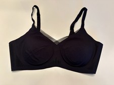 HONEYLOVE Crossover Wireless Bra Black Mesh Full Coverage Supportive