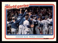 1989 Fleer Baseball 1988 World Series Insert Cards You Pick Dodgers Athletics