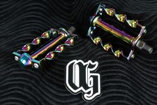 Authentic OG Lowrider Classic Flat Twisted 1/2" Pedals Neon Oil Slick