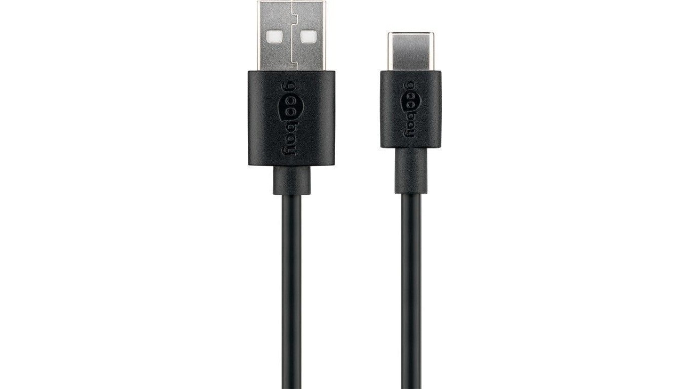 Goobay Noir Câble Usb Usb 2.0 Usb-C® Mâle 1 M Connecteur Utilisable Des Deux Cotés 45735 - Image 2