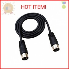 7 pin DIN lead/cable, male to male, wired straight-through, all pins connected