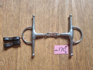 5" Robart Pinchless French Link Full Cheek Snaffle Bit Stainless Steel