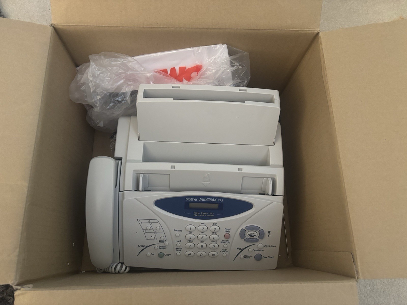 Brother IntelliFAX 775 Vintage in box- Powers On