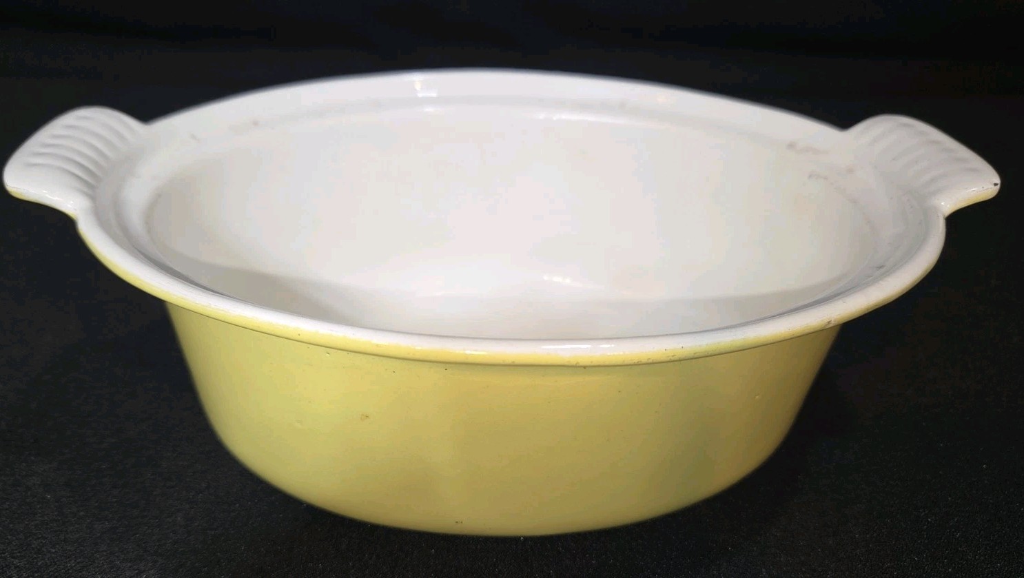 DESCOWARE BELGIUM Yellow Dutch Oven Pot +Lid-Enamel/Cast Iron FE 22