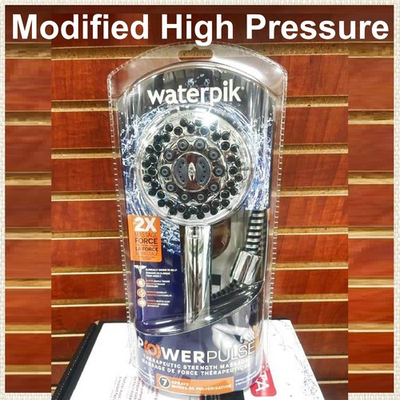 #ad Waterpik Modified High Pressure Hand Held Large 4quot; Shower Head 7 Setting $74.99