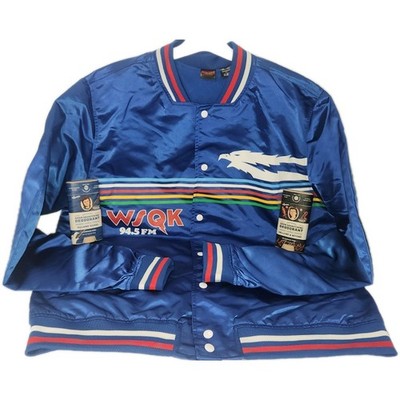Stranger Things WSQK 94.5 FM Satin Jacket (XL) + Dr Squatch Deodorant Bundle NEW