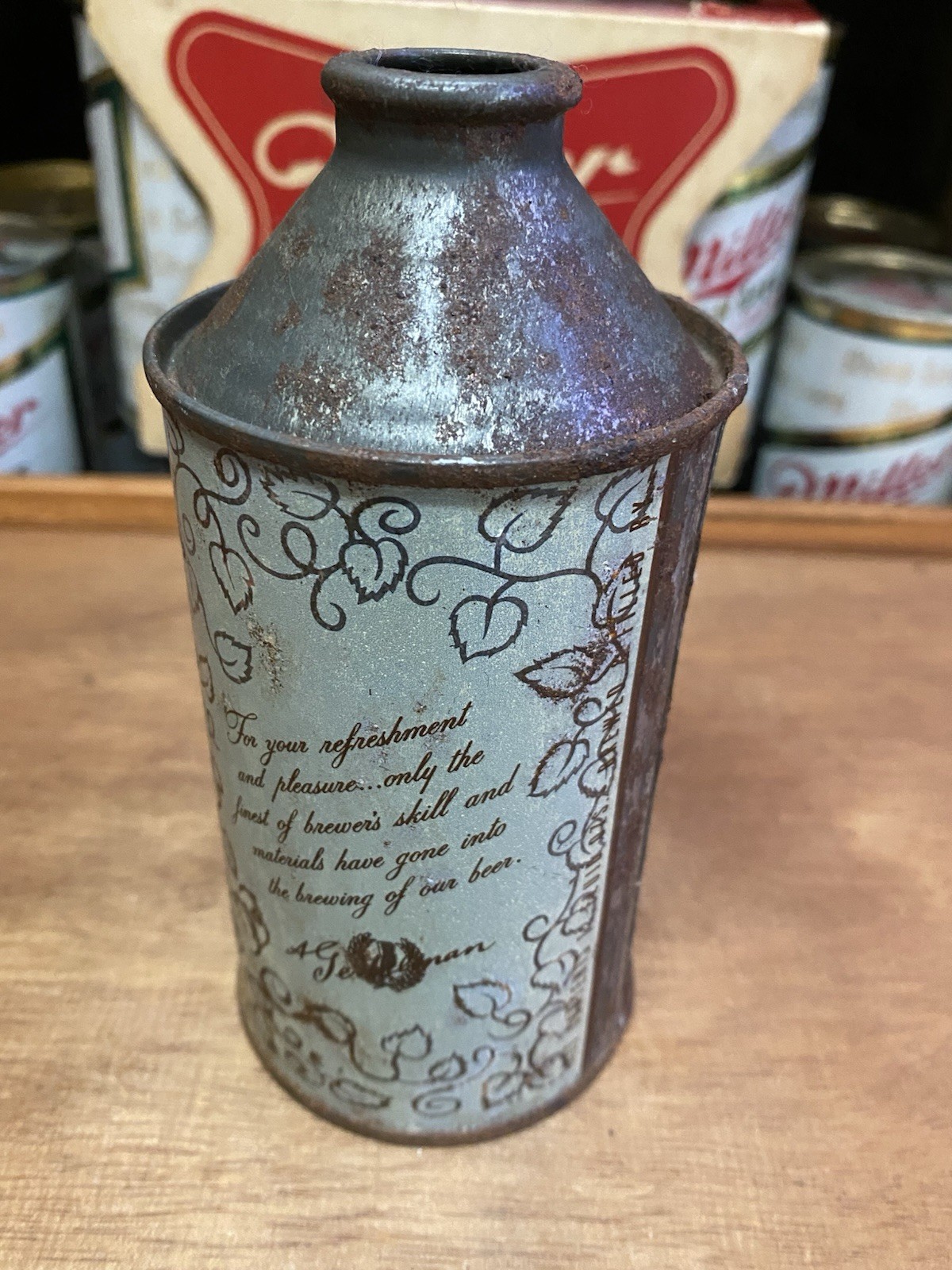 Gettelman Cone top Beer Can Gettelman brewing co Milwaukee Wi Old Vintage