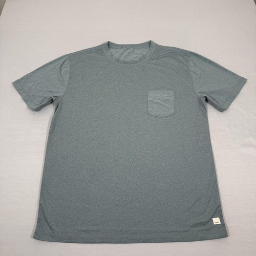 Vuori Shirt Mens XL Blue Tradewind Performance Pocket Lightweight Gym Run Tee - Picture 1 of 8