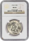 1954-S Franklin Half Dollar MS64 NGC