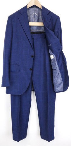 Costume Homme Suitsupply La Spalla UK42R - Bleu, Slim, 2 Pièces En Laine, Occasion Très Bon état