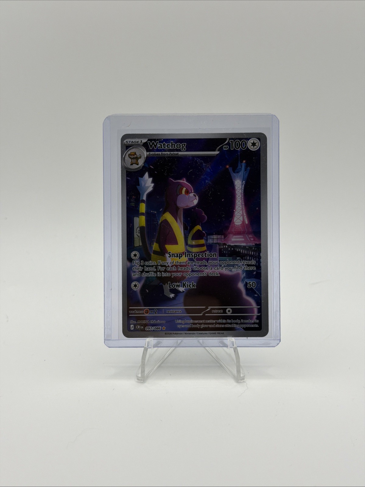 Pokémon TCG Watchdog 97/86 Holo Chaos Rising Illustration Rare NM