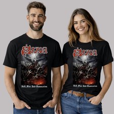 SAXON Heavy Metal Hell Fire And Damnation T-Shirt