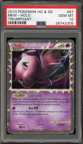 Pokemon Mew Prime Triumphant Holo Ultra Rare #97 PSA 10 Gem Mint