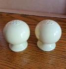 Homer Laughlin Fiesta Ware Pale Yellow  Salt & Pepper Shakers with Stoppers