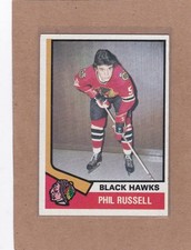 1974-75 TOPPS HOCKEY PHIL RUSSELL #226 BLACK HAWKS EX *A45619