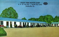 Valley View Motor Court, Scottsville, KY, Vintage Postcard