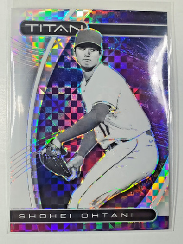 Shohei Ohtani 2021 Chronicles TITAN Checked Prizm Holo Xfractor Parallel #6  (C)