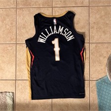 Nike New Orleans Pelicans Williamson 1 NBA Jersey Navy Gold