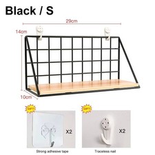 Wall Mounted Shelves No Drilling Wooden Hanging Shelf for Living Room Storage