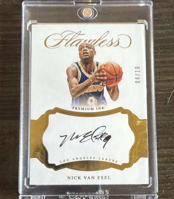 2016-17 Panini Flawless #PI-NVE Nick Van Exel Premium Ink Gold /10