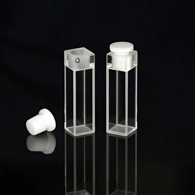 Fluorescence Quartz Cuvette 10mm 3.5mL For Fluorescence Spectrometer 2pcs