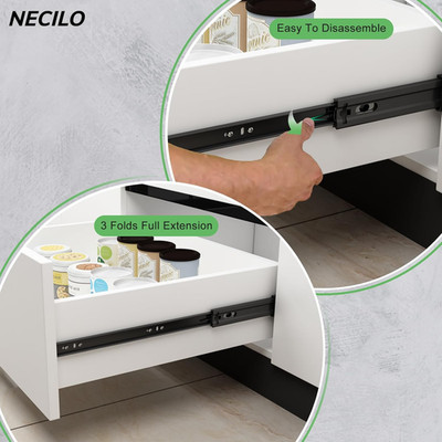 Full Extension Ball Bearing Drawer Slides 8 10 12 14 16 18 20 22 24 Inch Heav...