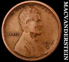 1916-S Lincoln Wheat Cent- Semi Key Better Date No Reserve #J6216